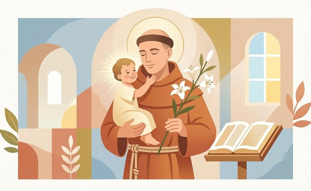 Saint Antoine - Illustration prière catholique